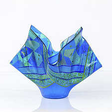 Santorini by Varda Avnisan (Art Glass Sculpture)