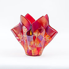 Holiday Tapestry Art Glass Sculpture by Varda Avnisan (Art Glass Sculpture)