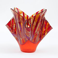 Sahara Sunset Art Glass Sculpture by Varda Avnisan (Art Glass Sculpture)