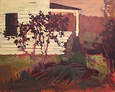 House and Garden by Leonard Moskowitz (Acrylic Painting)