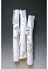 Traditional Birch Motif Sculpture by Lenore Lampi (Ceramic Sculpture)