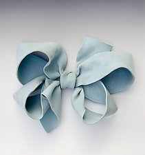 Bling in Baby Blue by Lenore Lampi (Ceramic Sculpture)