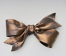 Bronze Bling Three by Lenore Lampi (Ceramic Wall Sculpture)