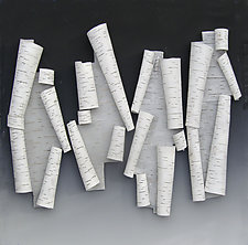 Scrolls Quartet by Lenore Lampi (Ceramic Wall Sculpture)