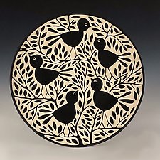 Blackbird Platter by Jennifer Falter (Ceramic Platter)
