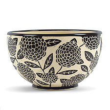 Gigantic Zinnia Bowl by Jennifer Falter (Ceramic Bowl)
