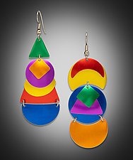 Geometry Made Fun Earrings by Sylvi Harwin (Aluminum Earrings)