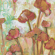 Reverie in Pink Poppies by Denise Souza Finney (Acrylic Painting)
