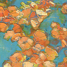 California Poppies Seaside by Denise Souza Finney (Acrylic Painting)