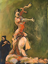 Flamenco Dancer And Singer by Denise Souza Finney (Acrylic Painting)
