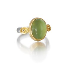 Gaia Green Ring by Nancy Troske (Gold, Silver & Stone Ring)