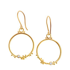 Bubbling Brook Earrings by Nancy Troske (Gold & Stone Earrings)