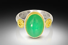 Alexandria Chrysoprase Ring by Nancy Troske (Gold, Silver & Stone Ring)