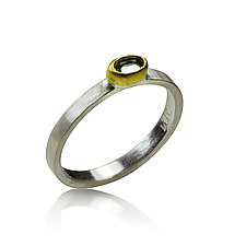 Light and Shadow Rings by Nancy Troske (Gold, Silver & Stone Ring)