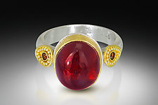 Ariadne Ruby and Diamond Ring by Nancy Troske (Gold, Silver & Stone Ring)