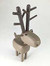 Winter Forest Scene Animals by Hilary Pfeifer (Wood Sculpture)