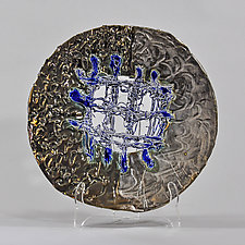 Two-Toned Metallic Glazed Platter with Blue by Lois Sattler (Ceramic Platter)