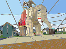 Lucy the Elephant by Jonathan I. Mandell (Giclee Print)