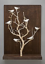 Birds in Trees - Medium by Chris  Stiles (Ceramic & Wood Wall Art)