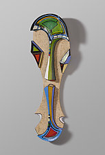 Faces of the Future No. 1 by Erik Wolken (Wood Wall Sculpture)