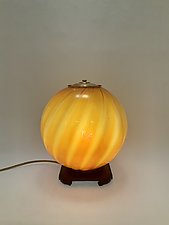 Wave Optic Globe by Dierk Van Keppel (Art Glass Table Lamp)
