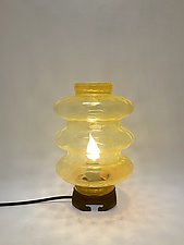 Yellow Zen Lamp by Dierk Van Keppel (Art Glass Table Lamp)