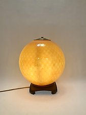 Diamond Lattice Globe by Dierk Van Keppel (Art Glass Table Lamp)