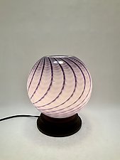 Violet Globe Light by Dierk Van Keppel (Art Glass Table Lamp)