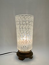White Optic Lamp by Dierk Van Keppel (Art Glass Table Lamp)