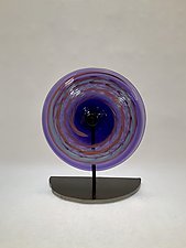 Violet Rondel by Dierk Van Keppel (Art Glass Sculpture)