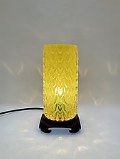 Yellow Optic Lamp by Dierk Van Keppel (Art Glass Table Lamp)