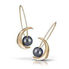 Luna Earrings by Britt Anderson (Gold & Pearl Earrings)