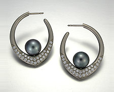 Annalee Earrings by Britt Anderson (Gold, Pearl & Stone Earrings)