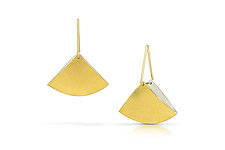 Golden Fan Earrings by Thea Izzi (Gold & Silver Earrings)