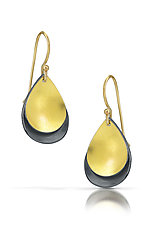 Layered Teardrop Earrings by Thea Izzi (Gold & Silver Earrings)