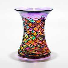 Optic Rib Cooling Tower Vase by Michael Trimpol and Monique LaJeunesse (Art Glass Vase)