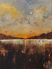 Dark Sea by Leslie Ann Butler (Mixed-Media Painting)