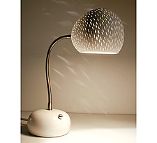 Egg Desk Lamp by Yael Erel and Avner Ben Natan (Ceramic Table Lamp)