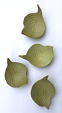 Dogwood Blossoms and Leaves by Amy Meya (Ceramic Wall Sculpture)
