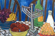 Menorah and Table by Elisa Root (Oil Painting)