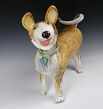 The Queens Pound Puppy by Amy Goldstein-Rice (Ceramic Sculpture)