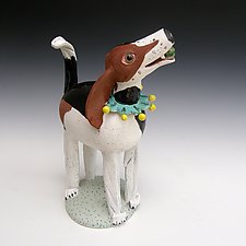 Beagle by Amy Goldstein-Rice (Ceramic Sculpture)