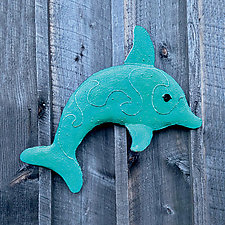Dolphin by Ben Gatski and Kate Gatski (Metal Wall Sculpture)