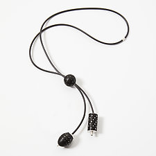 Ebony and Silver Bolo Tie by Suzanne Linquist (Silver & Wood Necklace)