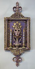 Lavender Diva by Heather Campbell (Mixed-Media Wall Sculpture)