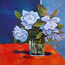 Roses and Magnolias by Filomena Booth (Acrylic Painting)