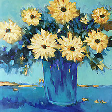 Blue Vase II by Filomena Booth (Acrylic Painting)