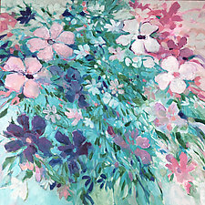 Floral Cascade by Filomena Booth (Acrylic Painting)