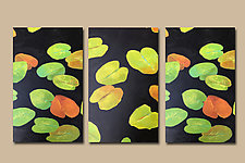 Lily Pad Triptych by Filomena Booth (Acrylic Painting)