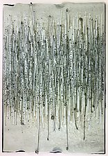 Wired Rain by Carol Carson (Art Glass Sculpture)